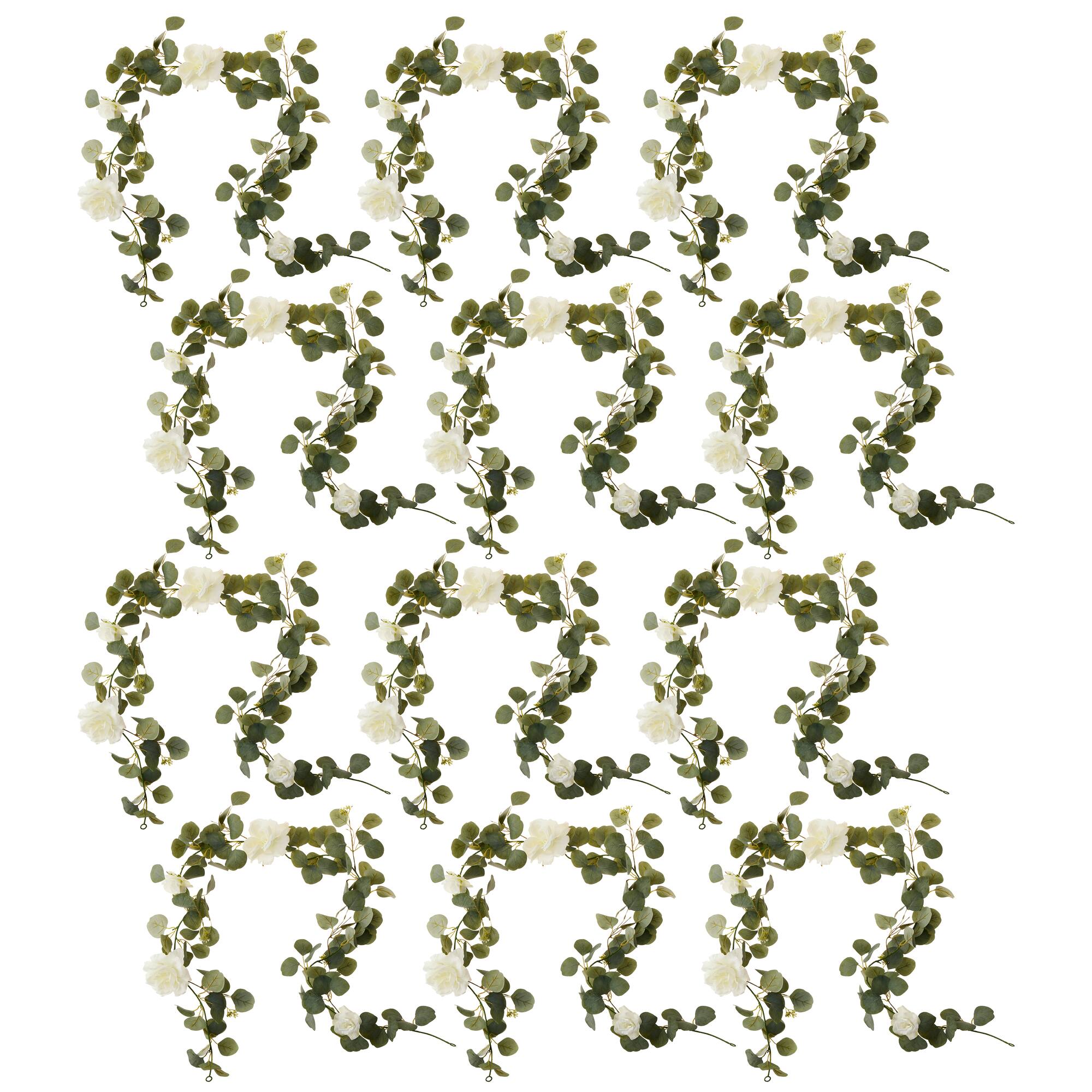 8 Pack: 6ft. Rose & Eucalyptus Garland by Ashland®